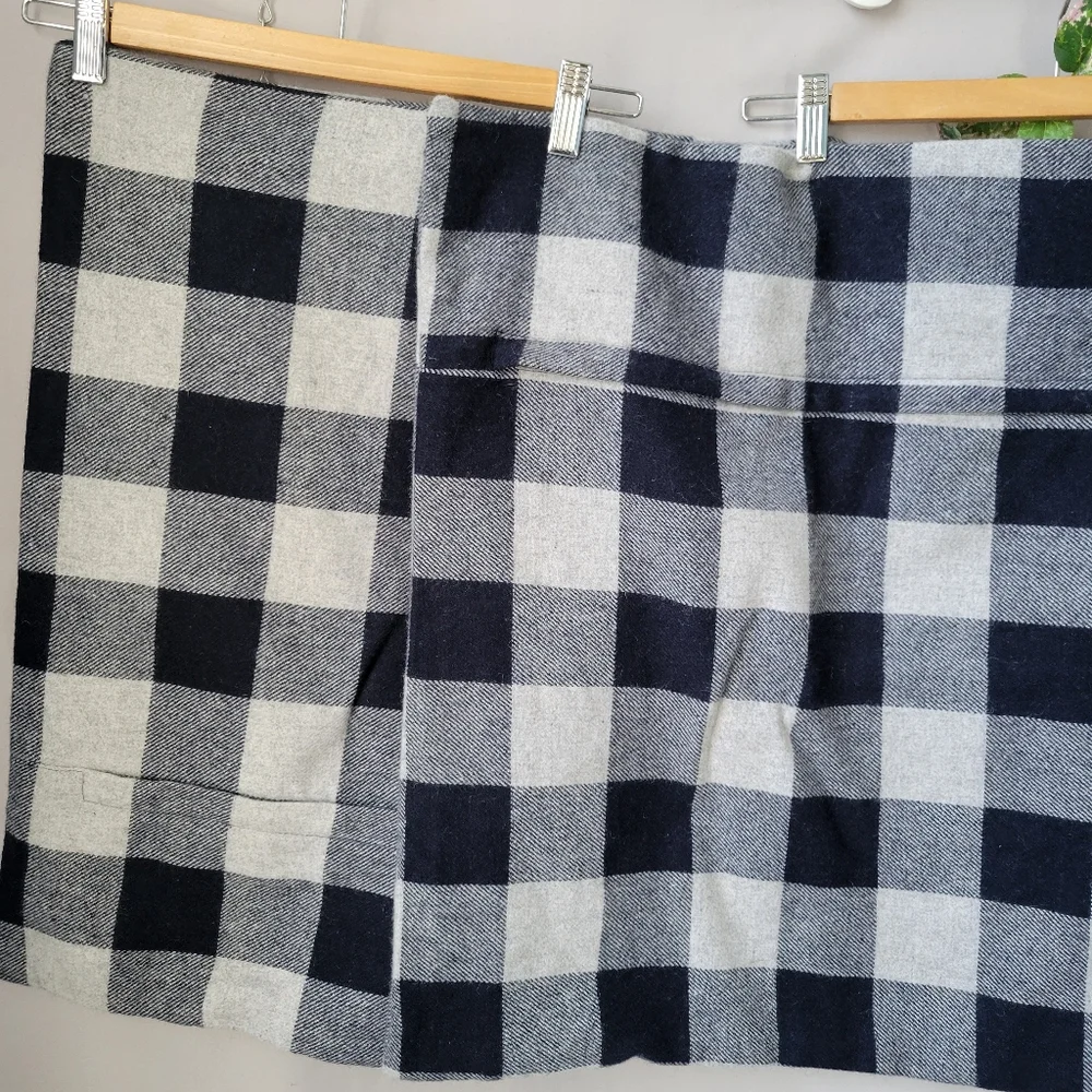 2 Alder &‎ Tweed Wool Buffalo Check Pillow Covers Blue Gray 22
